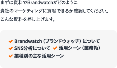 Brandwatchの資料内容を紹介する案内文