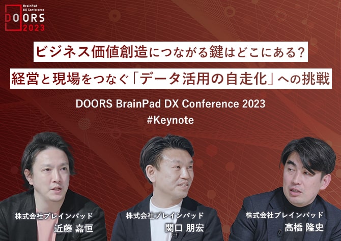 【全公開】ビジネス価値創造につながる鍵はどこにある？経営と現場をつなぐ「データ活用の自走化」への挑戦～BrainPad DX Conference 2023～ テーマ別 企業DX対談