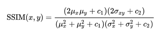 SSIMの計算式