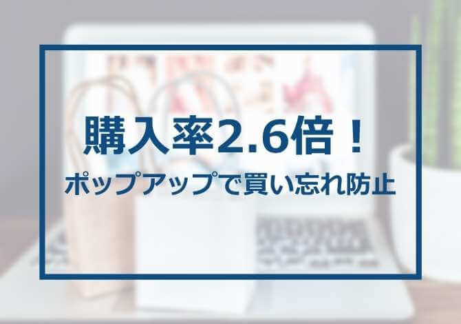 カート投入ユーザーへ「買い忘れ防止」をリマインドして商品購入率が向上