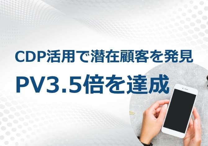 CDPを活用して取り逃していた潜在顧客を発見。ターゲットを絞り込み、PVが3.5倍に増加